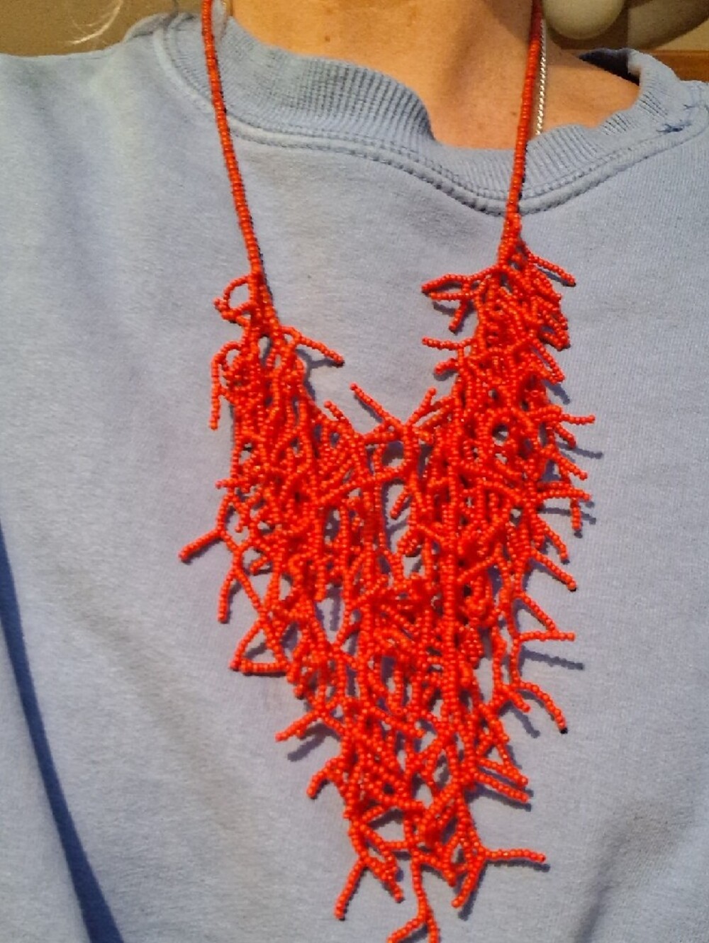 Fun Beaded Red Necklace
